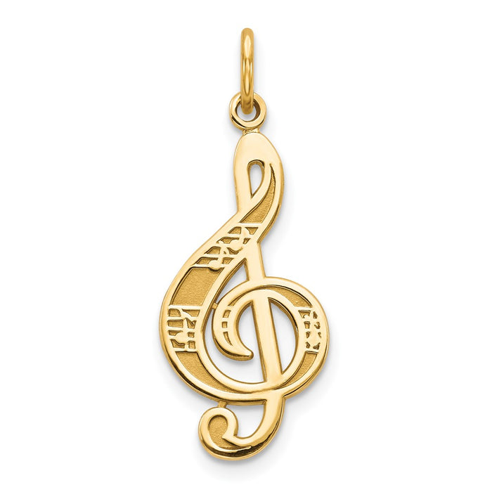 10k Treble Clef Charm-10C201