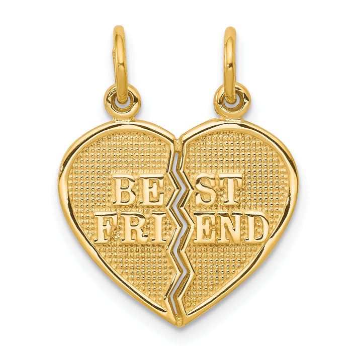 10K BEST FRIEND 2 Piece Break-A-Part Charm-10C212