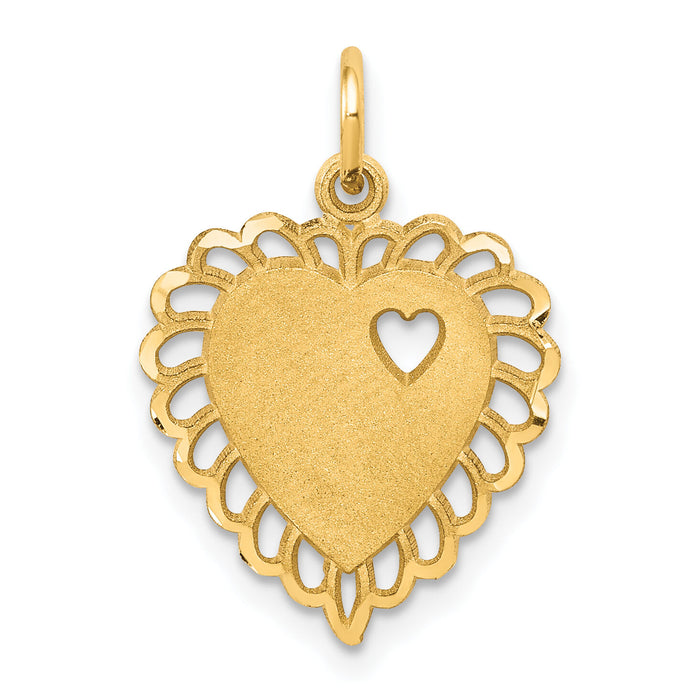 10k Heart Charm-10C215