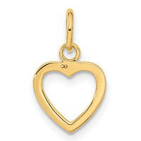10K Polished Cut-out Heart Pendant-10C2152