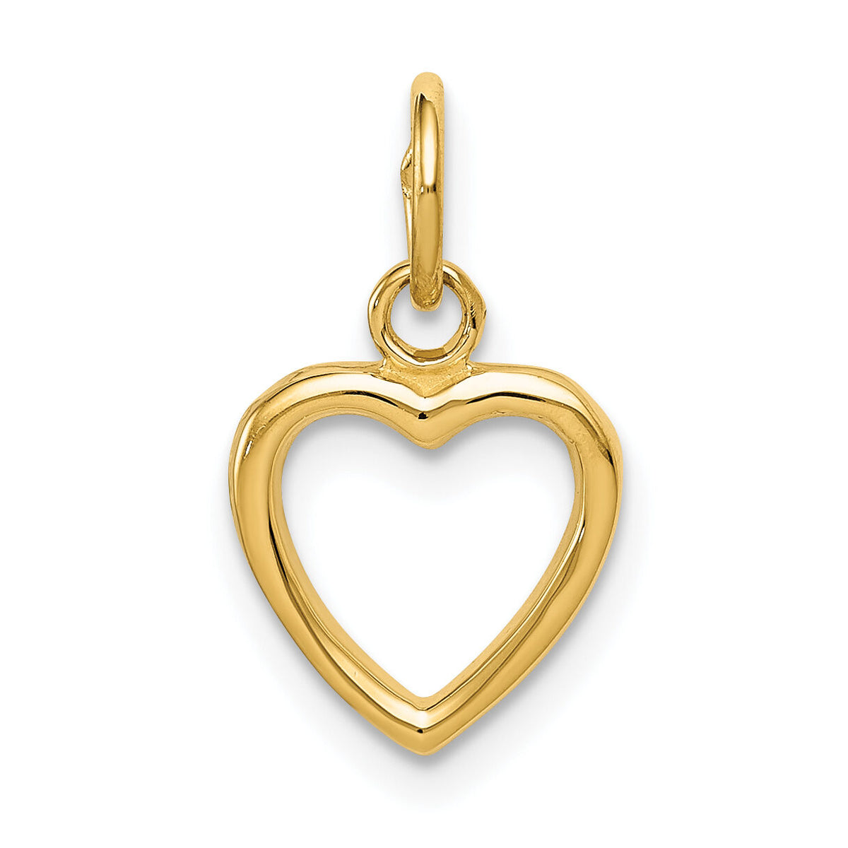 10K Polished Cut-out Heart Pendant-10C2152