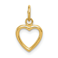 10K Polished Cut-out Heart Pendant-10C2152