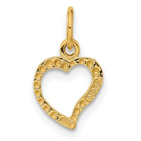 10K Polished Heart Pendant-10C2153