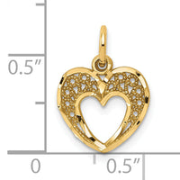10k Heart Charm-10C220