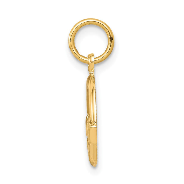 10k Claddagh Charm-10C221