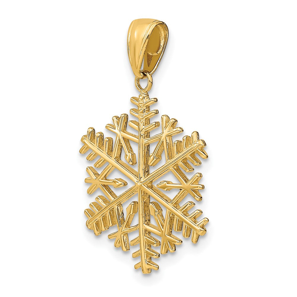 10k Polished Snowflake Pendant-10C2215