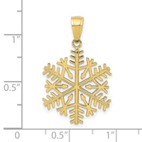 10k Polished Snowflake Pendant-10C2215