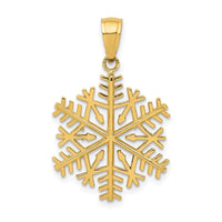 10k Polished Snowflake Pendant-10C2215