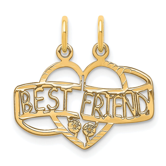 10K BEST FRIEND 2 Piece Break-A-Part Charm-10C222