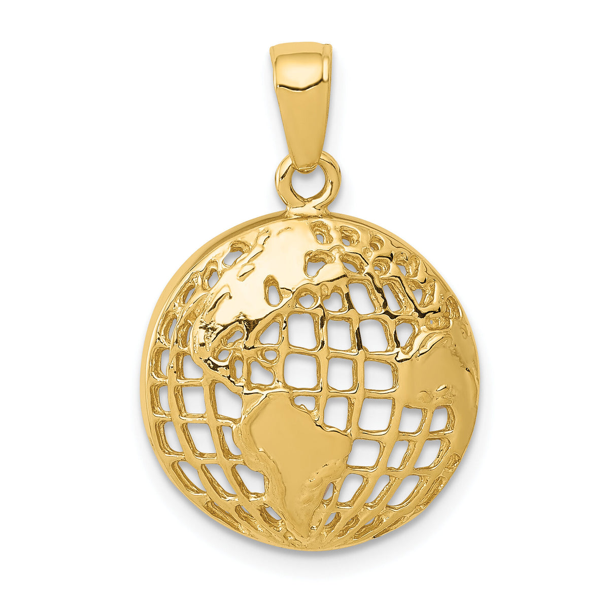 10k Polished Globe Pendant-10C2246