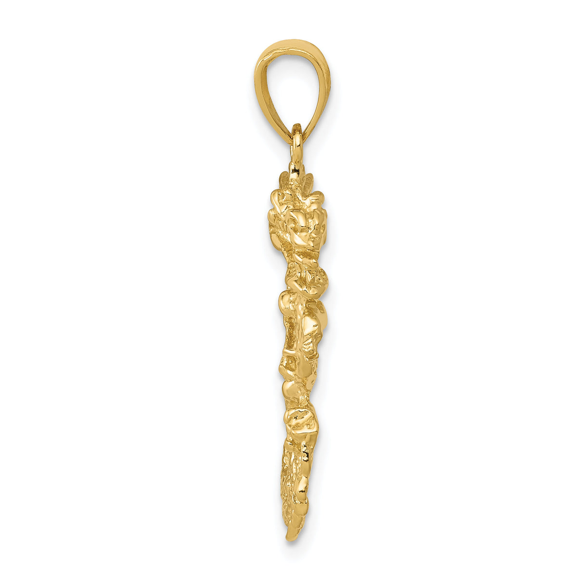10k Solid 3-D Dragon Pendant-10C2375