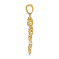 10k Solid 3-D Dragon Pendant-10C2375