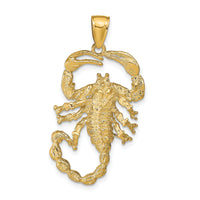 10k Solid Polished Open-Backed Scorpion Pendant-10C2384