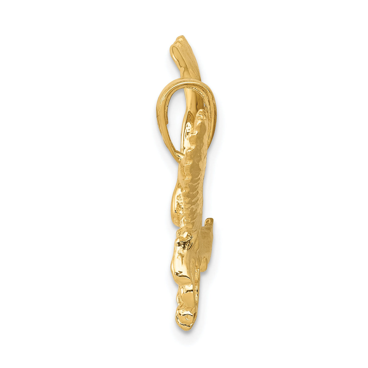 10k Solid Polished Eagle Pendant-10C2425