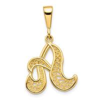 10k Filigree Initial A Pendant-10C242/A