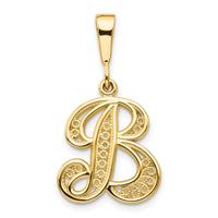 10k Filigree Initial B Pendant-10C242/B