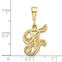 10k Initial F Pendant-10C242/F