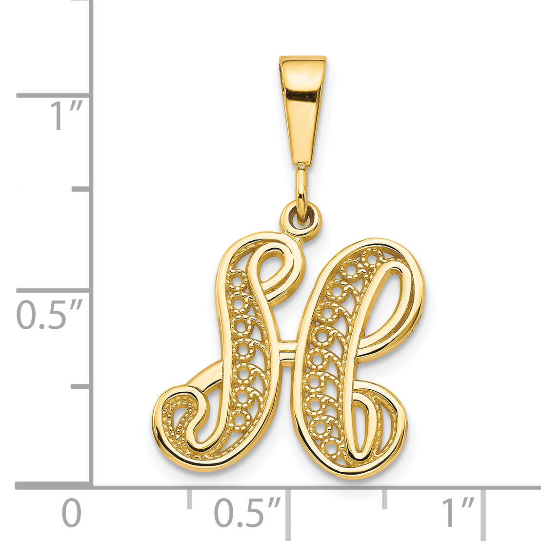 10k Initial H Pendant-10C242/H