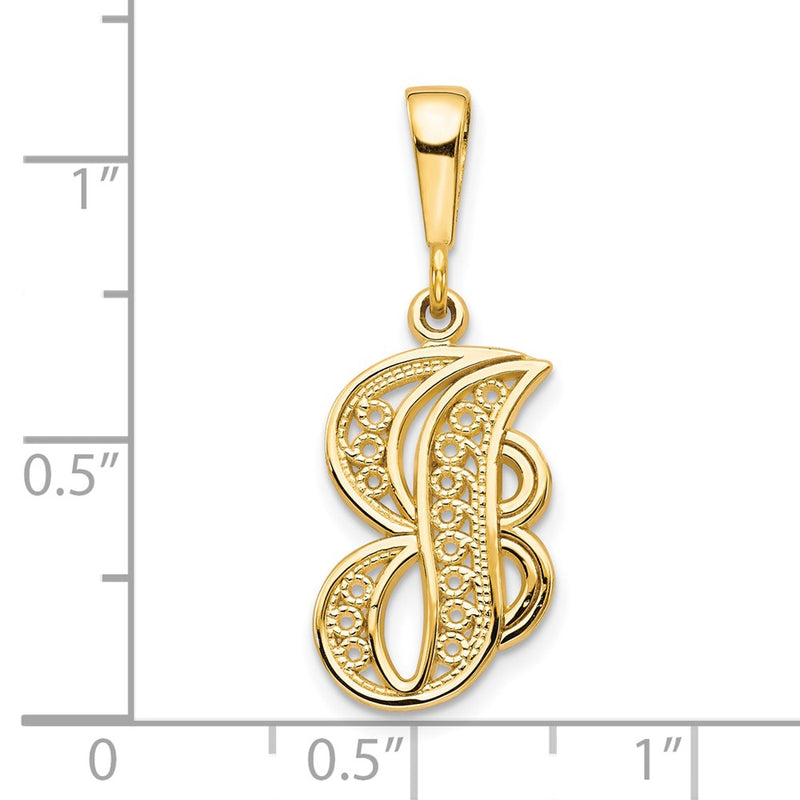 10k Initial J Pendant-10C242/J