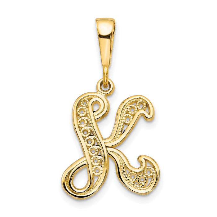 10k Initial K Pendant-10C242/K