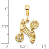 10k Initial N Pendant-10C242/N