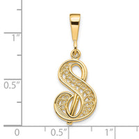 10k Initial S Pendant-10C242/S