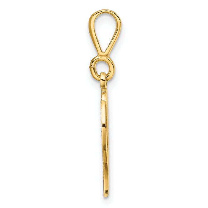 10k Initial V Pendant-10C242/V