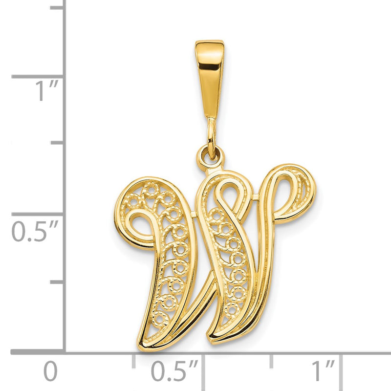 10k Initial W Pendant-10C242/W