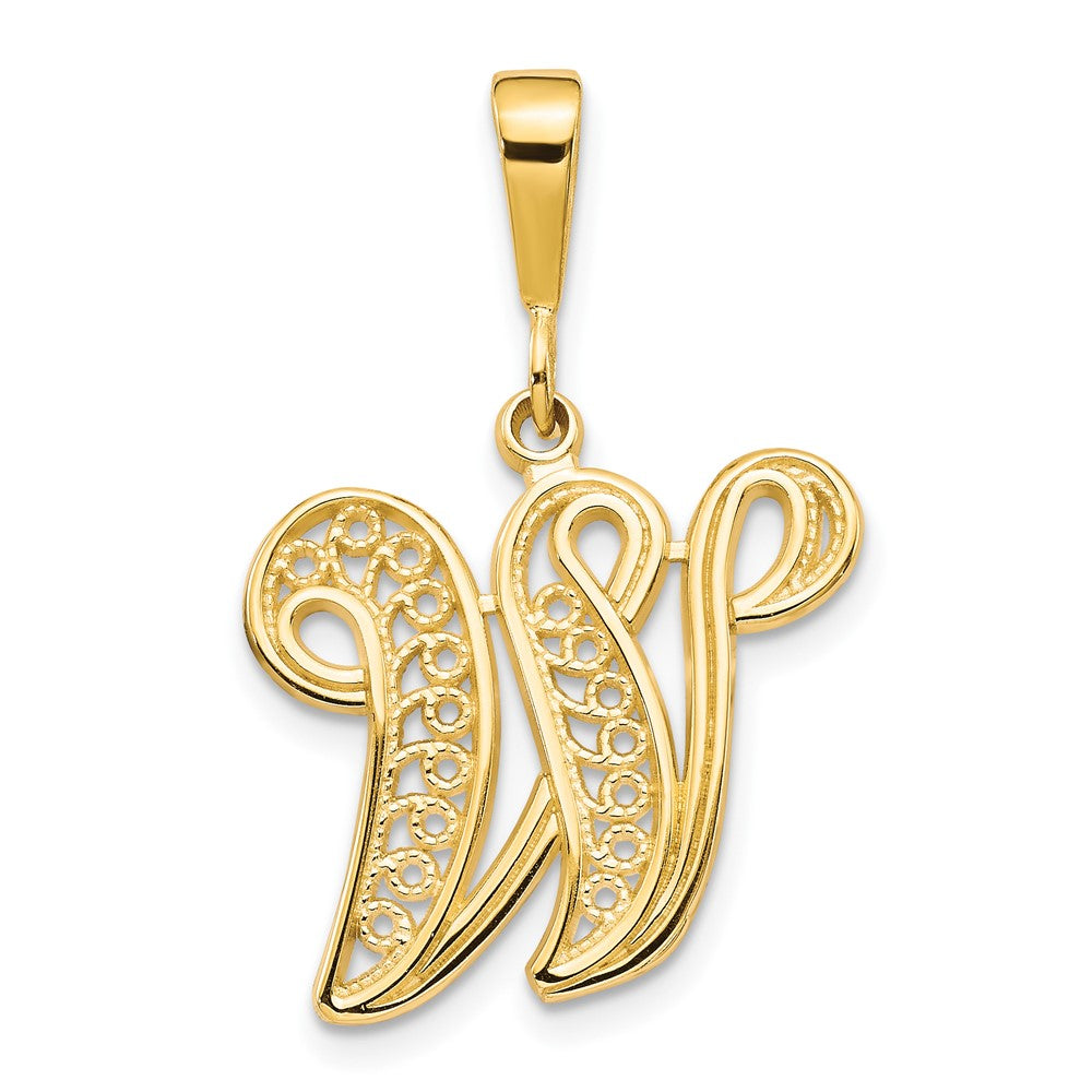 10k Initial W Pendant-10C242/W