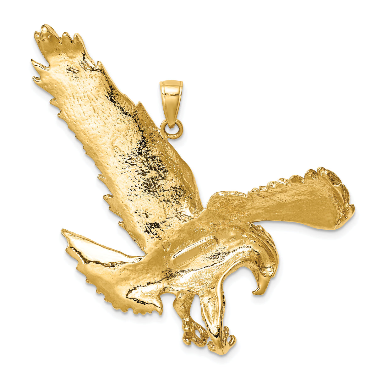 10k Solid Polished Eagle Pendant-10C2430