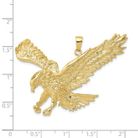 10k Solid Polished Eagle Pendant-10C2430
