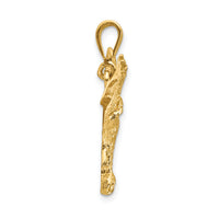 10k Solid Polished Eagle Pendant-10C2435