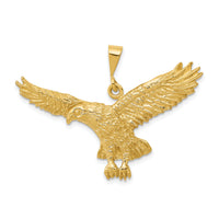 10k Solid Polished Eagle Pendant-10C2435