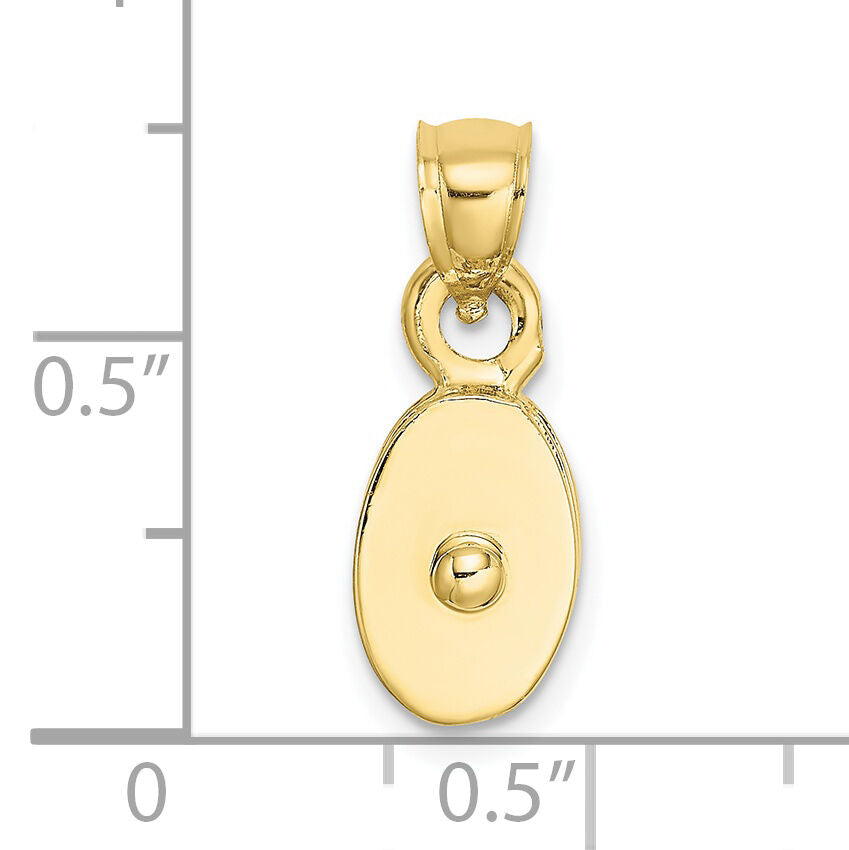 10K Polished 3-D Moveable Pulley Charm-10C2479