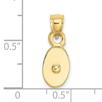 10K Polished 3-D Moveable Pulley Charm-10C2479