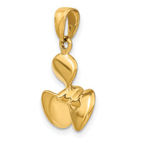 10K Polished 3-D Propeller Pendant-10C2480