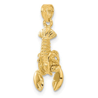 10k 3-D Moveable Lobster Pendant-10C2515