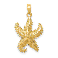 10K Polished Open-Backed Starfish Pendant-10C2537