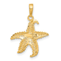 10k Polished Open-Backed Starfish Pendant-10C2538