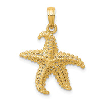 10k Polished Open-Backed Starfish Pendant-10C2538