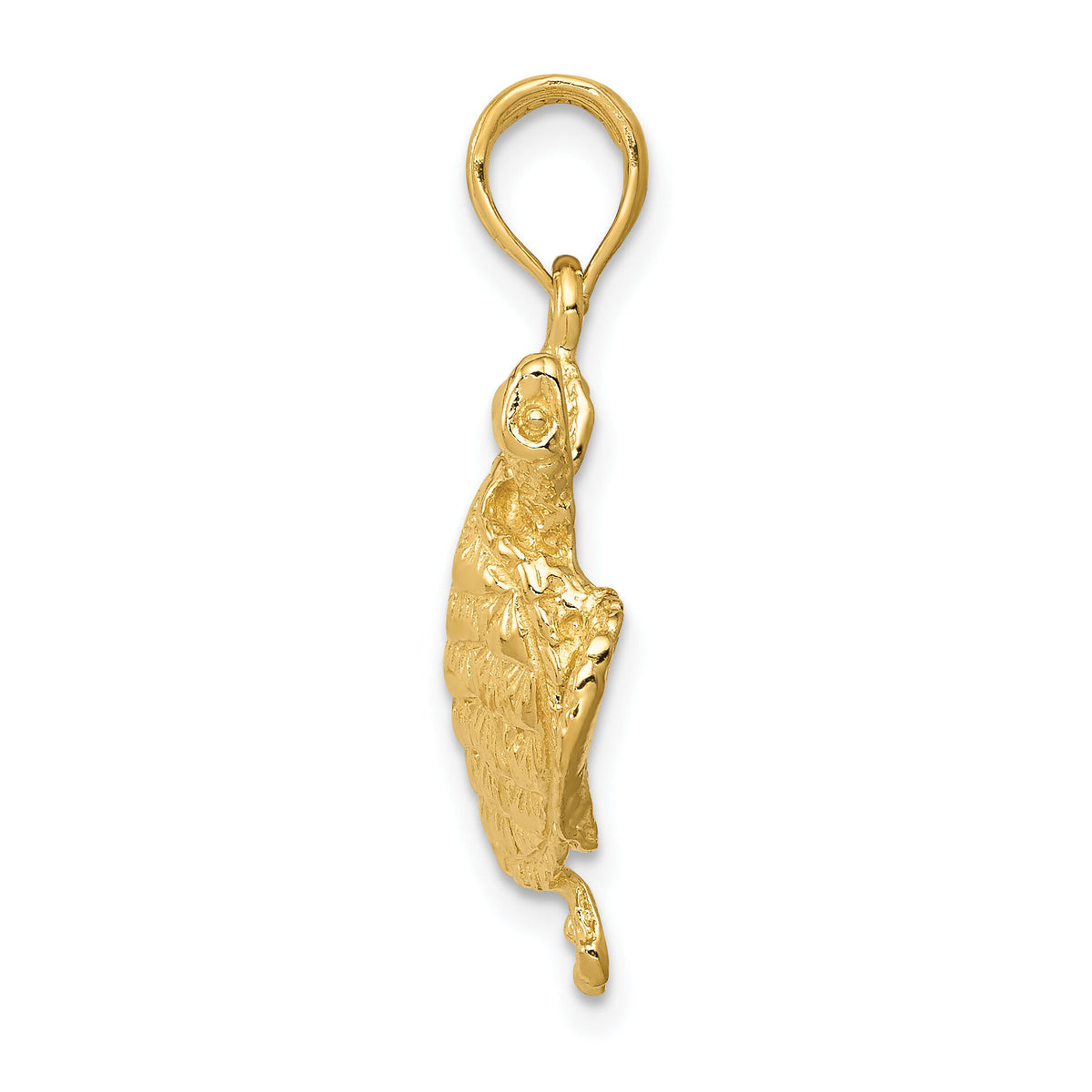 10K Solid Polished Open-Backed Turtle Pendant-10C2546