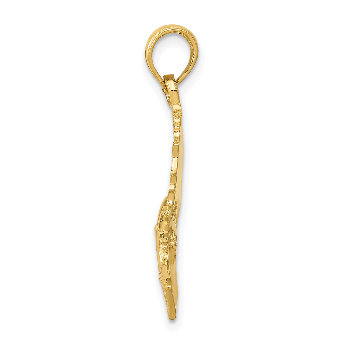 10k Polished Sailfish Pendant-10C2581