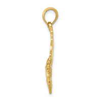 10k Polished Sailfish Pendant-10C2581