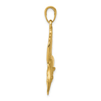 10k Polished Sailfish Pendant-10C2582