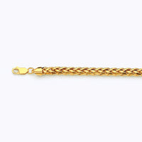 14K 5MM YELLOW GOLD PALM 30" CHAIN NECKLACE (AVAILABLE IN LENGTHS 7" - 30")