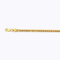 14K 3MM YELLOW GOLD PALM 30" CHAIN NECKLACE (AVAILABLE IN LENGTHS 7" - 30")