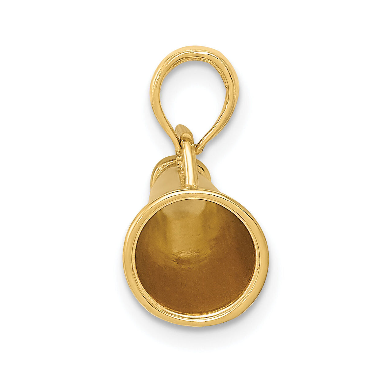 10K Polished 3-D Small Megaphone Pendant-10C2632