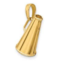 10K Polished 3-D Small Megaphone Pendant-10C2632