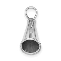10K White Gold Polished 3-D Small Megaphone Pendant-10C2632W