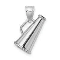 10K White Gold Polished 3-D Small Megaphone Pendant-10C2632W